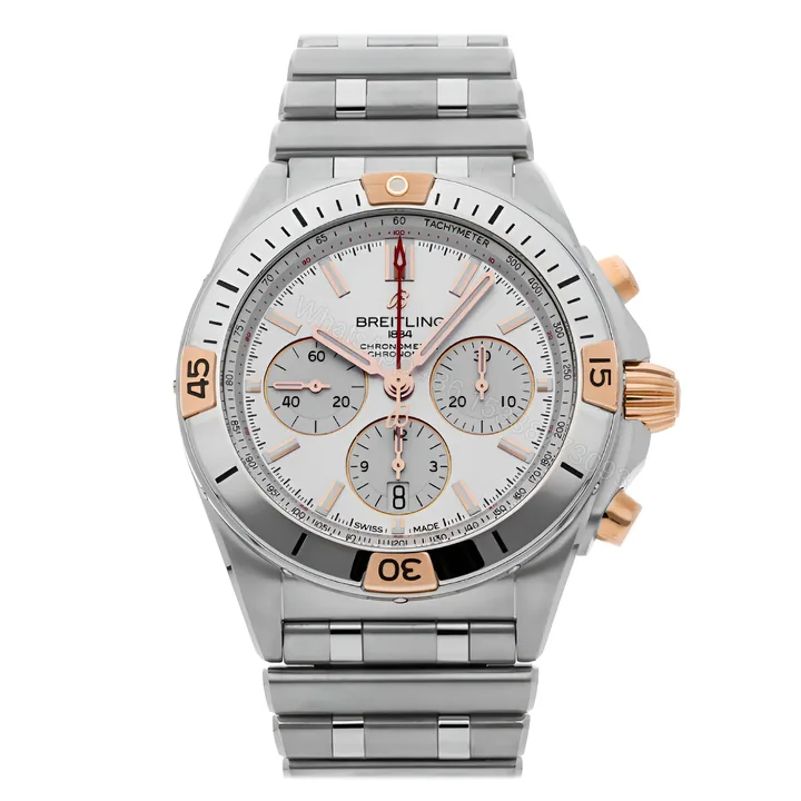 View 1 of Breitling White Dial Silver Replica