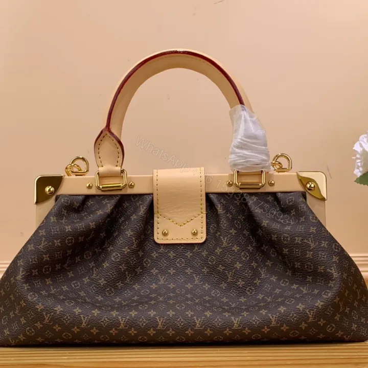 View 1 of Louis Vuitton LV Clucth Tisitt Like Auth Lock Handbags 28x14cm
