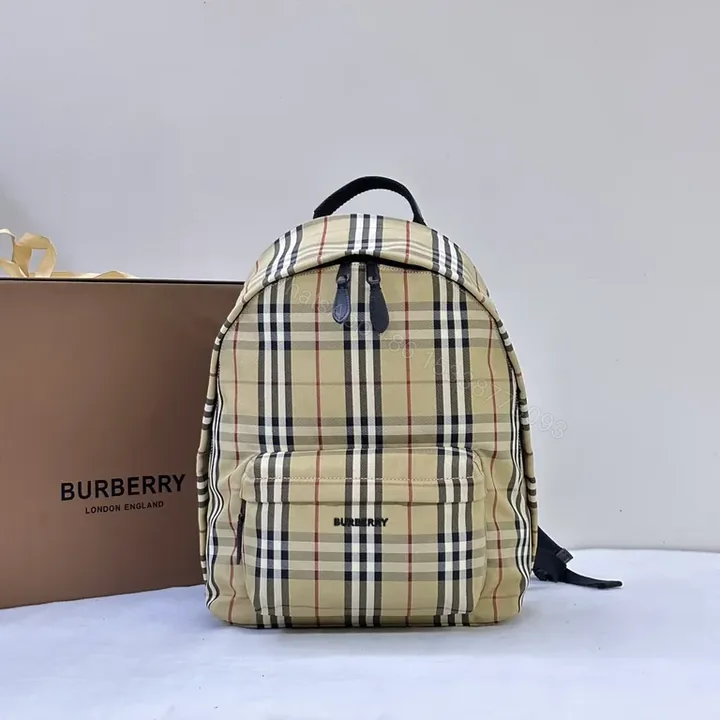 View 1 of Classic Plaid Backpack: Luxury Everyday Performance Bag