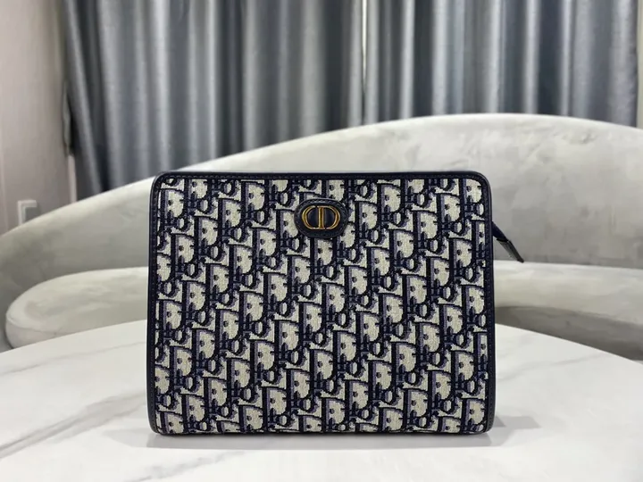 View 1 of Dior-Style Monogram Wallet on Chain: Elegant Everyday Versatility