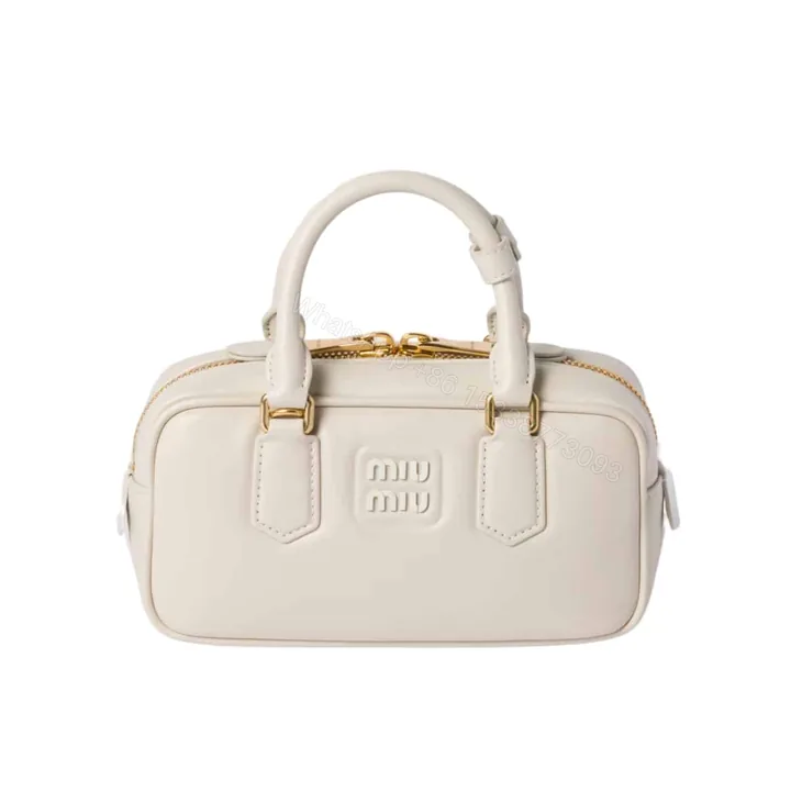 View 1 of MIUMIU ARCADIE BAG CHALK WHITE 22CM 5BB142 ACR3 F0K74 V OON