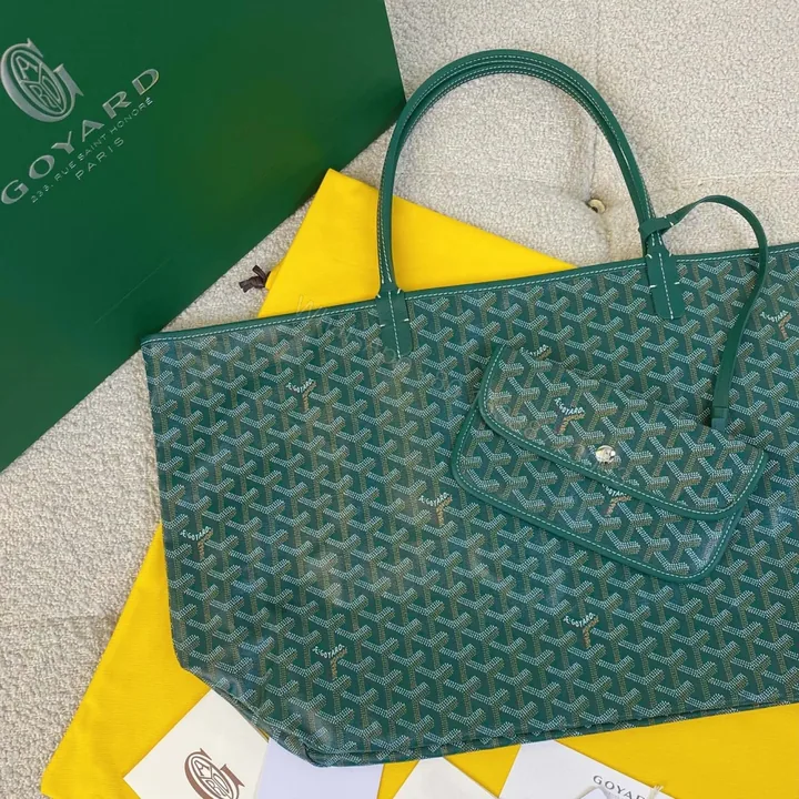 View 1 of 高仿Goyard*STLOUI1滿印Tote媽咪袋綠色大號免檢版