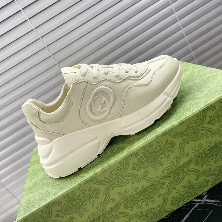 View 1 of Off-White Leather Platform Sneaker â€” Minimalist, All-Day Comfort
