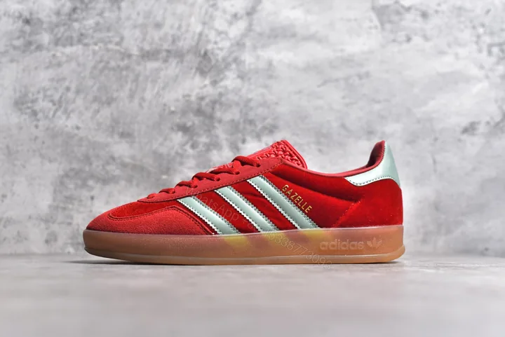 View 1 of Adidas Originals GAZELLE Indoor Trainers In Red