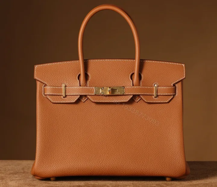 View 1 of 獨家純手工縫製高仿HermesBirkin30系列金棕金扣
