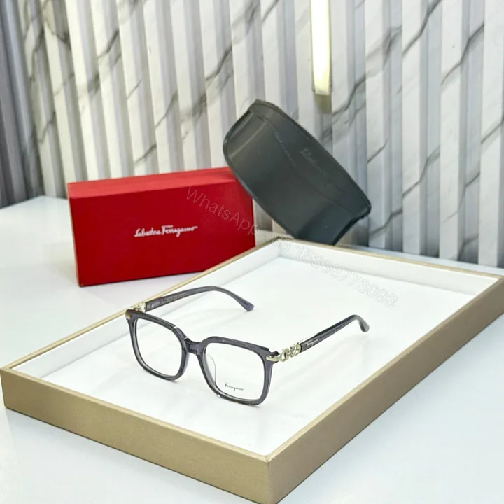 View 1 of Salvatore Ferragamo Eyeglasses Grey Unisex