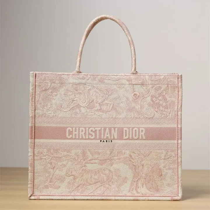 View 1 of 高仿Dior*BookTote系列粉色茹伊L手袋