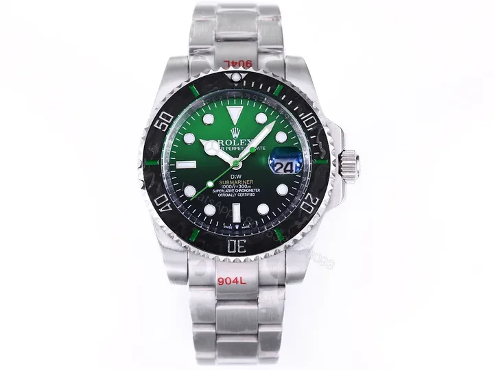 View 1 of Rolex Submariner DIW Carbon Fiber Gradient Green Dial Custom Watch 40mm Ultimate Edition RG-ROLEX-SUB-DIW-CARBON-GRN-40