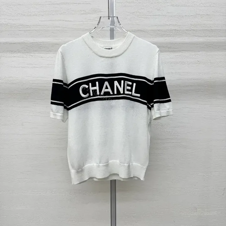 View 1 of White Knit Top - Premium Comfort, Logo Graphic, Relaxed Fit, Durable Knit