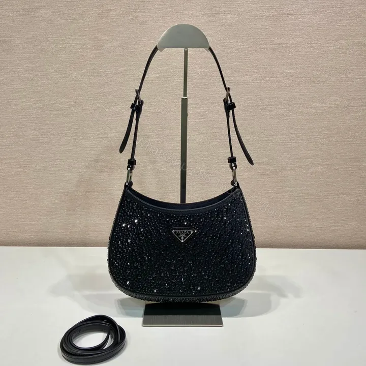 View 1 of Prada Cleo crystal-embellished Shoulder Bag