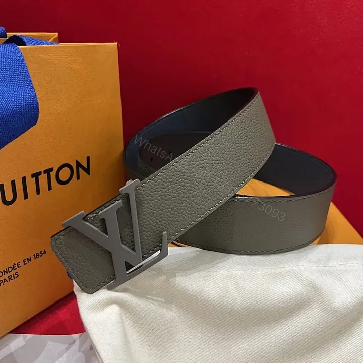 View 1 of Minimalist Luxury Belt with Bold LV Hardware: Refined Everyday Edge
