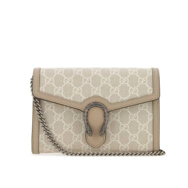 View 1 of Gucci Dionysus GG Mini Chain Wallet Beige 20Cm 401231 UULBN 9683