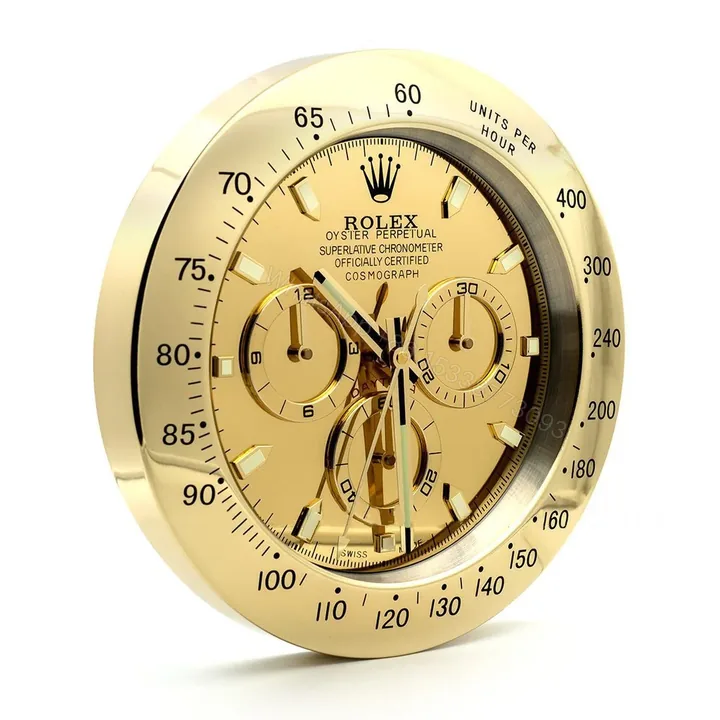 View 1 of ROLEX WALL CLOCK – DAYTONA FULL GOLD
