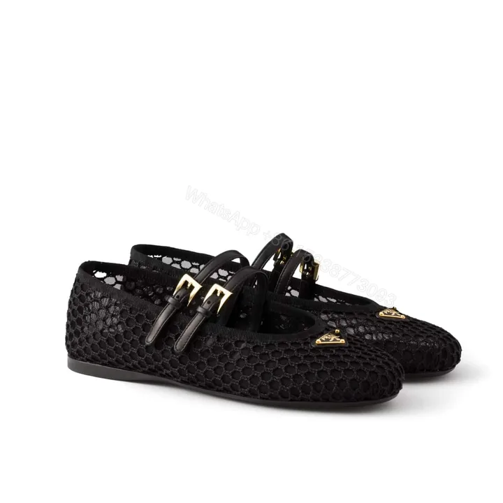 View 1 of PRADA MESH FABRIC BALLERINAS BLACK 1F915N 099 F0002 F 005