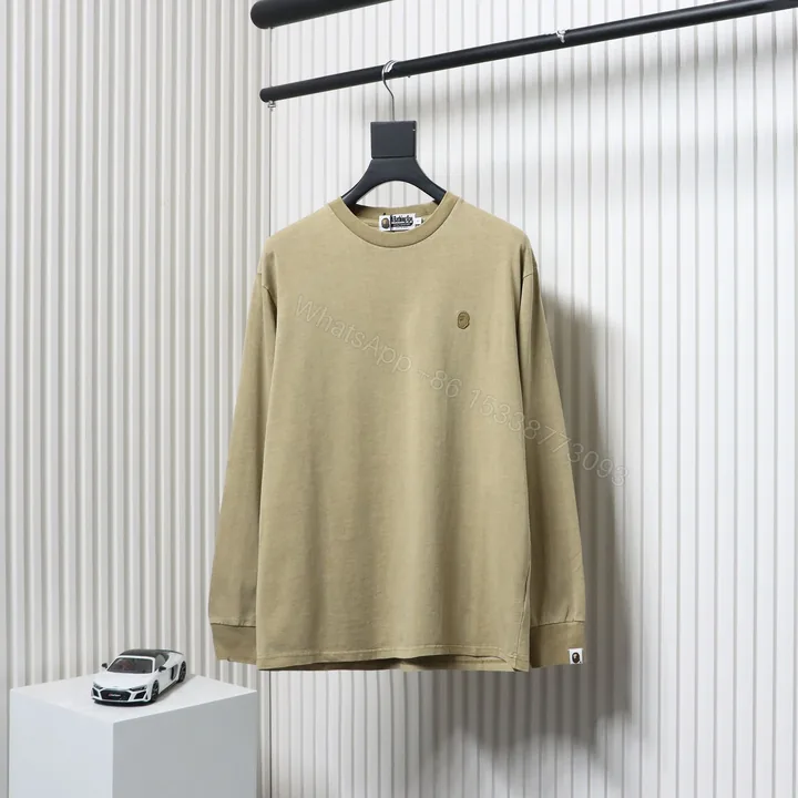 View 1 of BAPE Ape Head Small Logo Embroidered Sleeves Yellow