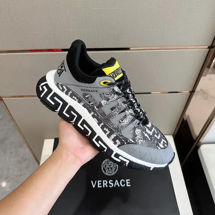 View 1 of Camo-Knit Arch Sneaker: Versace Greek-Key Comfort