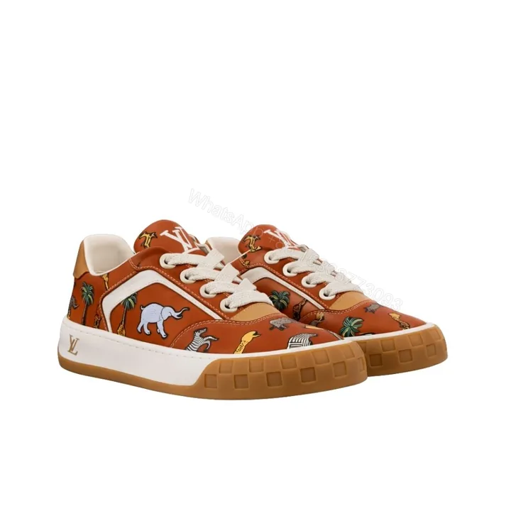 View 1 of Louis Vuitton LV The Darjeeling Limited LV Tilted Sneaker Cognac Brown 1AJTKS