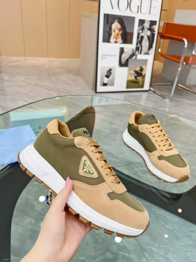 View 1 of PRAX 01 DELAVÉ SUEDE AND RE-NYLON SNEAKERS – PRD046