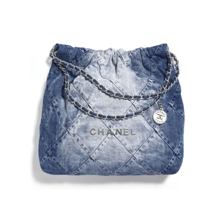 View 1 of Chanel 22 Handbag Washed Denim 41Cm AS3261 B10439 NM981