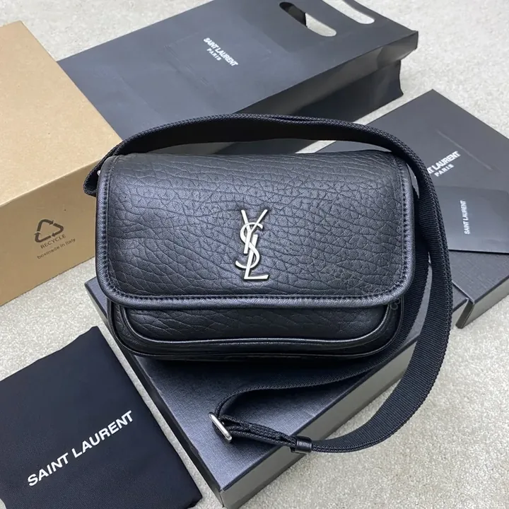 View 1 of Chic Saint Laurent Compact Leather Crossbody Bag