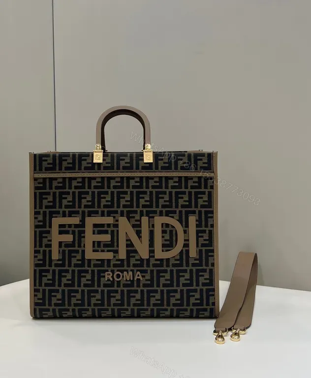 View 1 of Fendi Logo Tote: Structured Luxury Everyday Bag