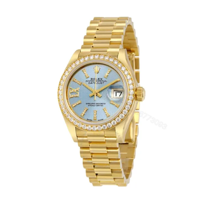View 1 of Rolex Lady Datejust 28 Cornflower Blue Dial Gold 18K 28Mm 279138Blsrdp