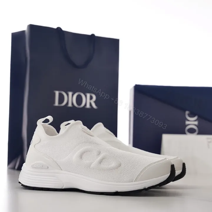 View 1 of White Knit Runner: Subtle Texture, Luxe Comfort Sneaker
