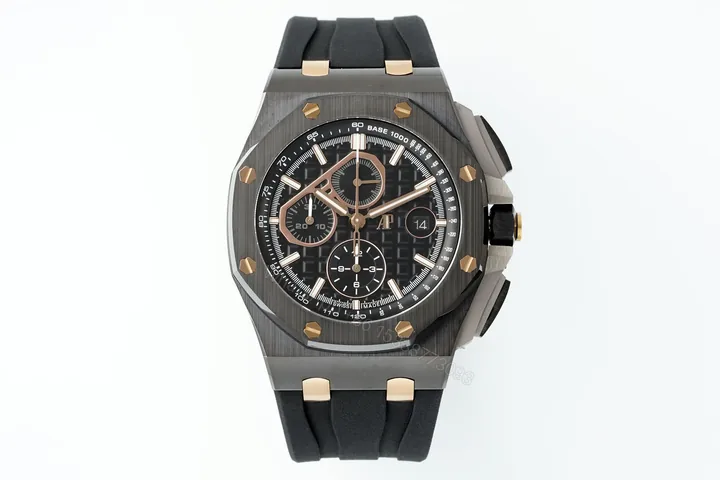 View 1 of V9 Factory Royal Oak Offshore 26400 Series Watch – Black Ceramic with Custom Cal.3126 Movement