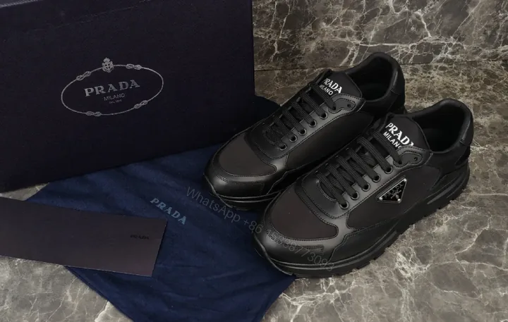 View 1 of All-Black Leather Sneakers: Luxe Everyday City Trainers