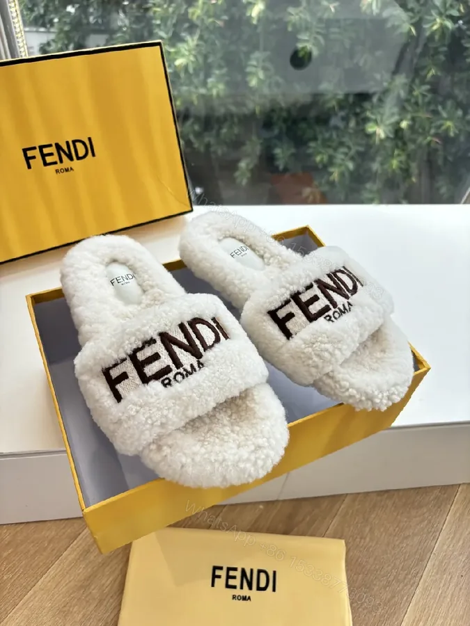 View 1 of Cozy Sherpa Slip-On Sandals – Plush Luxury Slides