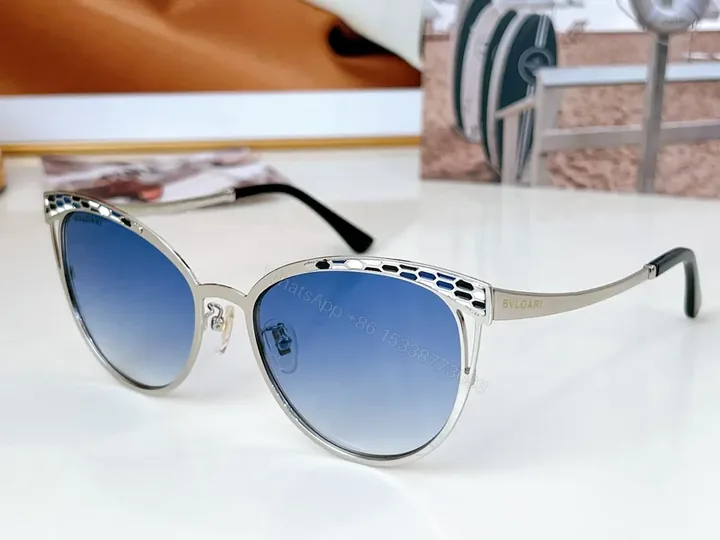 View 1 of Chic Metal Sunglasses with Gradient Lenses and Texture