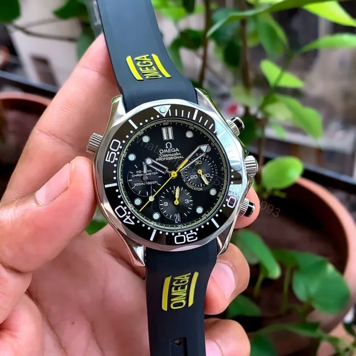 View 1 of Omega Seamaster Diver 300M Black Chronograph 40mm Quartz