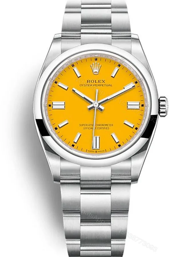 View 1 of Replica Rolex Oyster Perpetual Lady Yellow Dial 126000 36 mm