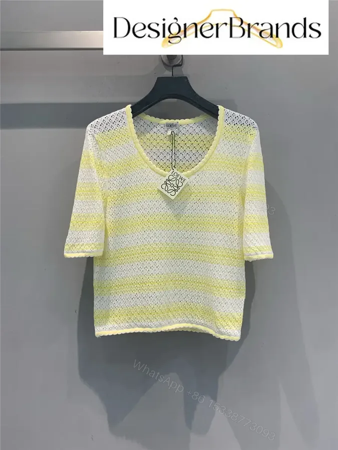 View 1 of LOEWE Paula Ibiza Cotton-Blend Short-Sleeve Knit Sweater