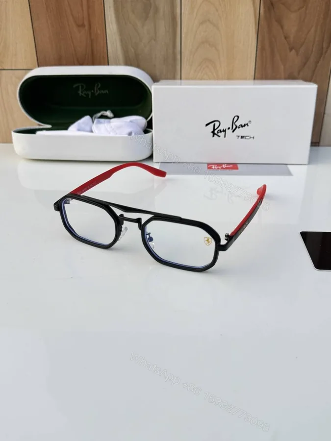 View 1 of First Copy RayBan 7328 Black Plano Sunglasses