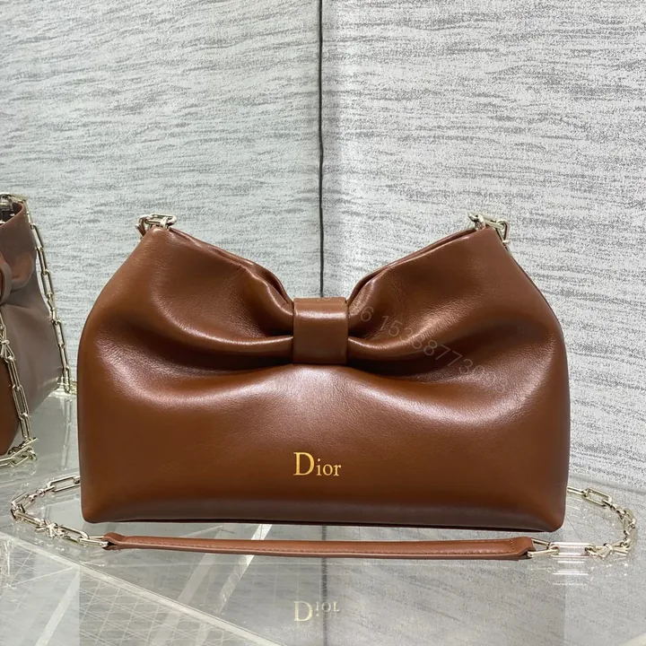 View 1 of Dior Bow Bag Brown Lambskin