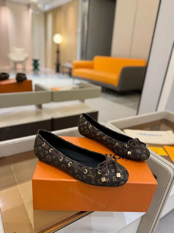 View 1 of Monogram Ballet Flats: Luxe Comfort, Durable Fabric, Classic Style