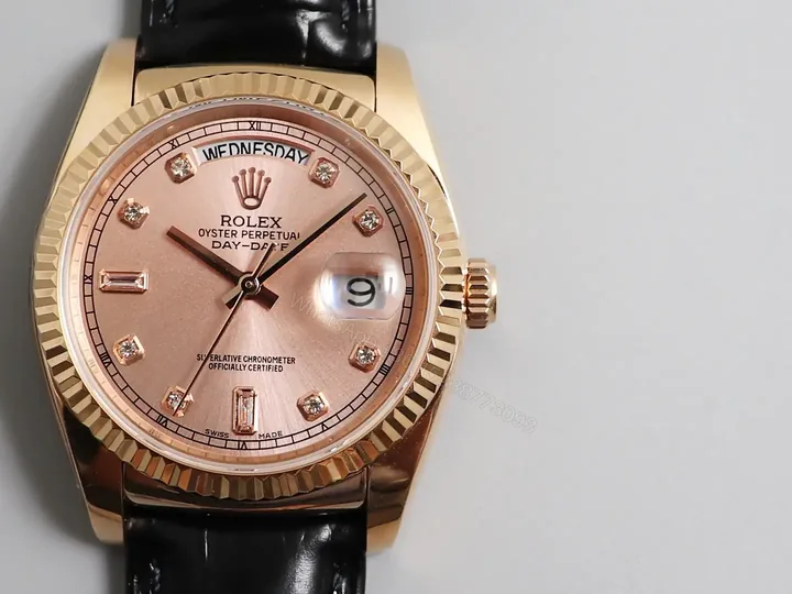 View 1 of Rolex Day-Date 36 Everose Strap Pink Diamond 118135-0062