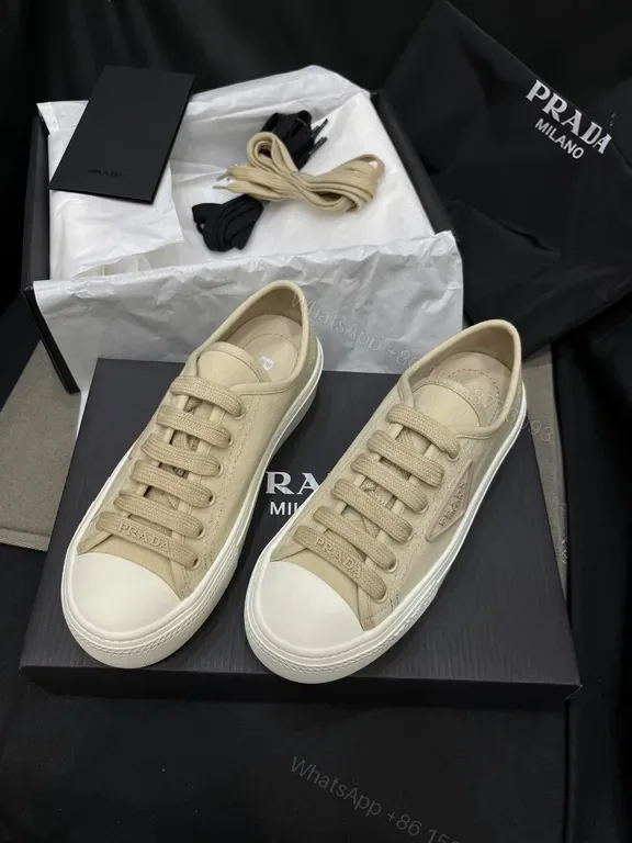 View 1 of Beige Leather Sneakers: Textured Minimalist Luxury Footwear