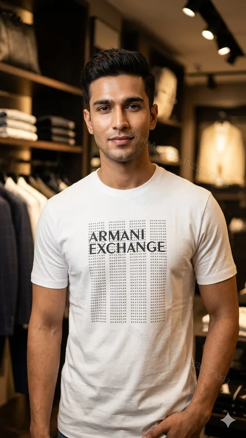 View 1 of FIRST COPY ARMANI EXCHANGE ROUND NECKS SUMMER T-SHIRT