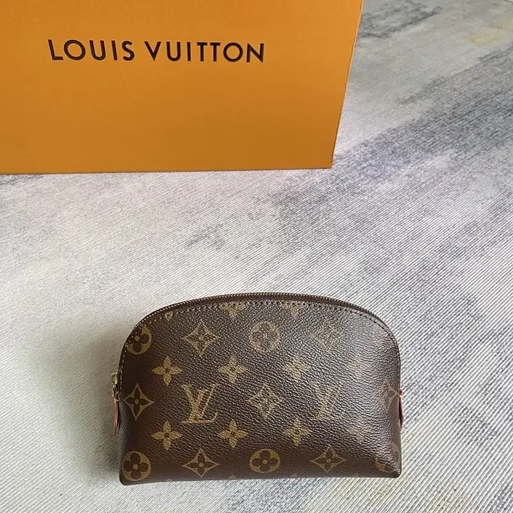 View 1 of Brown LV Monogram Ledger Wallet with Zipper