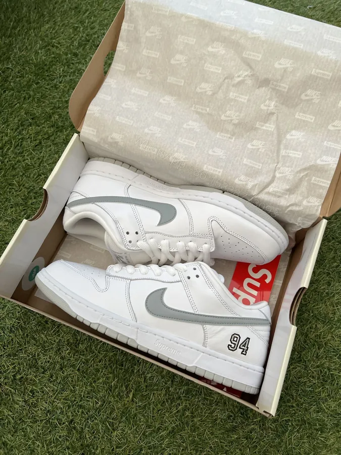 View 1 of First Copy Nike SB Dunk 94 White Grey