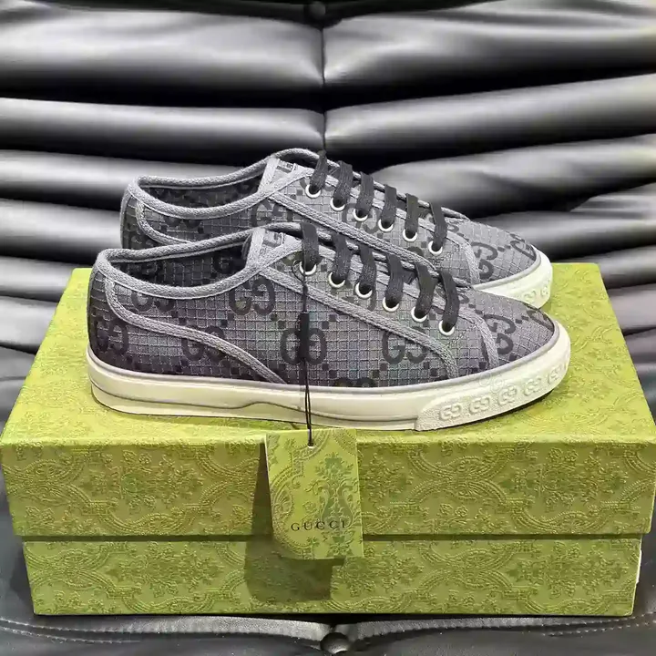 View 1 of GUCCI TENNIS 1977 SHOES SNEAKERS IN DARK GREY/BLACK – GC280