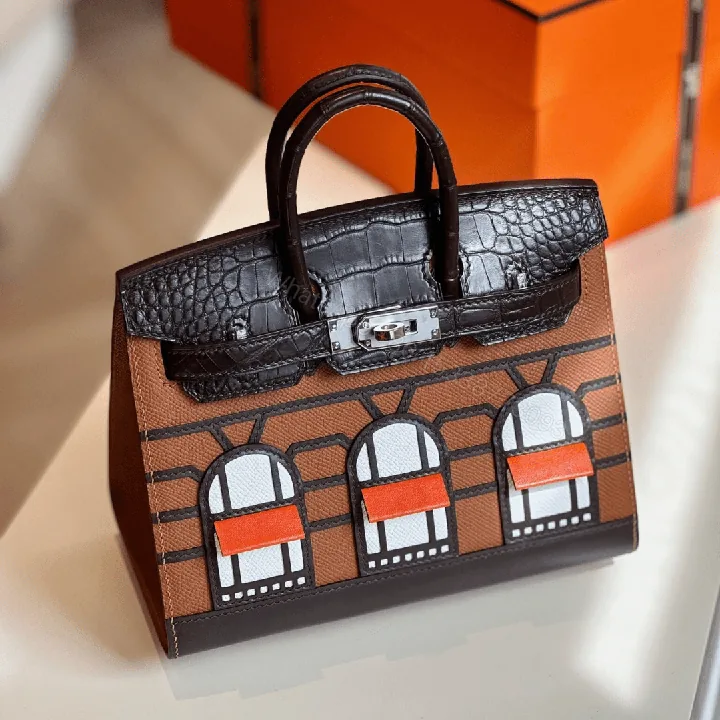 View 1 of Hermès Birkin 20 Sellier Faubourg House Brown Palladium Hardware