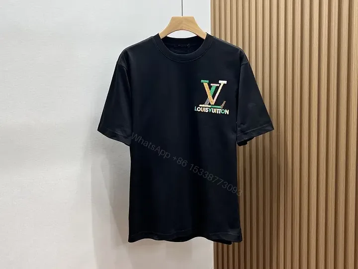 View 1 of Bold Logo Tee: Multicolor LV Detailing, Premium Streetwear Tee