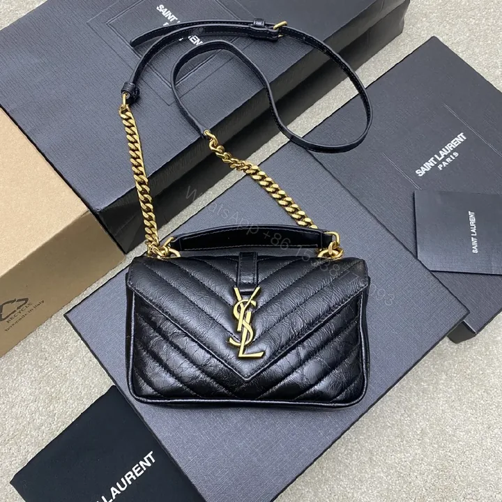View 1 of Chic Quilted Crossbody: Black Leather, Gold Hardware, Compact Luxury