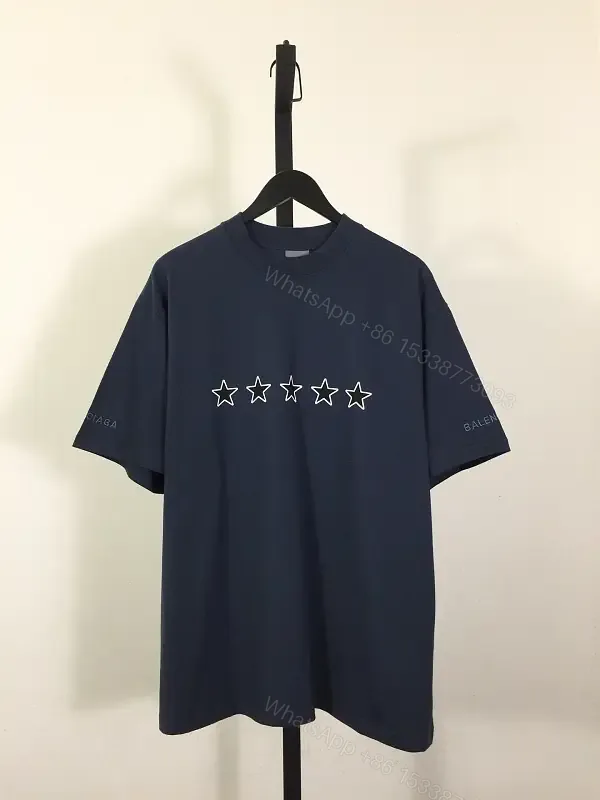 View 1 of Minimalist Star Tee: Luxe Comfort, Subtle Branding, Navy