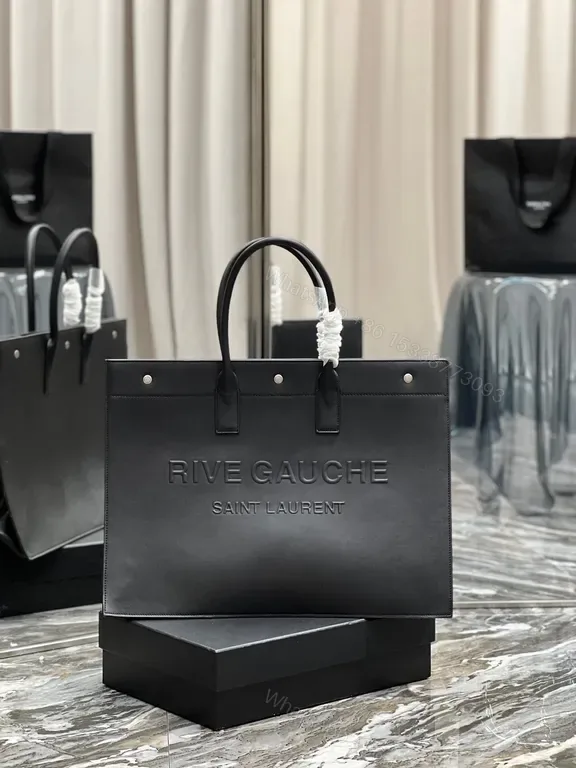 View 1 of Structured Minimalism: Leather Tote with Embossed Branding (60)