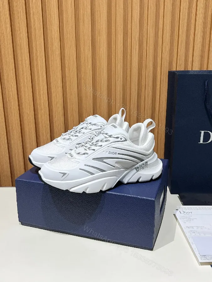View 1 of White Chunky-Sole Sneakers with Graphical Straps, Premium Craft, High-Top Style