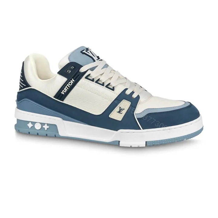 View 1 of LOUIS VUITTON TRAINER SNEAKERS IN WHITE AND BLUE – LSVT330